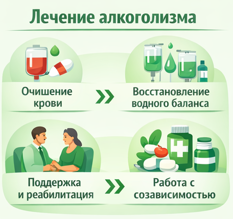 лечение алкоголизма в Луге этапы